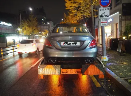 벤츠 C43 AMG 글라스틴트 슈어X+옵틱W 믹스 시공 / 강남 송파 서초