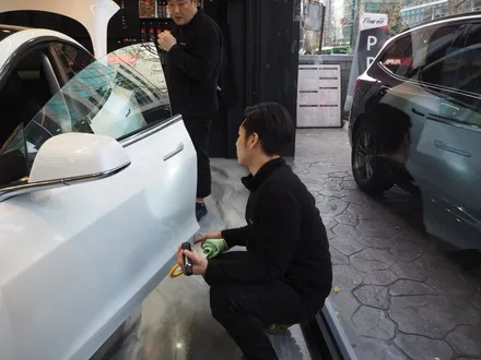 미래 자동차 테슬라 모델 3  선팅 시공 아무곳에서나 받지 마세요!! / 강남 송파 서초