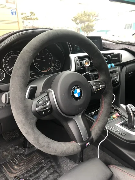 더핸들 bmw 420d f32 핸들샤무드@작업/핸들가죽교체/핸들복원/핸들튜닝/핸들알칸타라 / 남양주 별내면