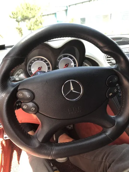 더핸들 벤츠 sl55amg R230 핸들샤무드@작업 / 남양주 별내면
