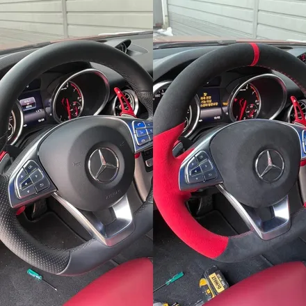 더핸들 벤츠 slc 43amg 핸들 알칸타라 작업 / 남양주 별내면