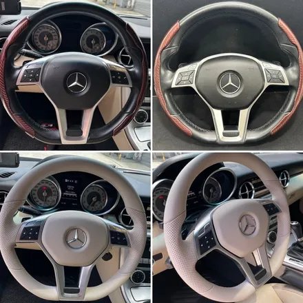 더핸들 벤츠 slk r172 핸들가죽교체 베이지핸들 작업 / 남양주 별내면