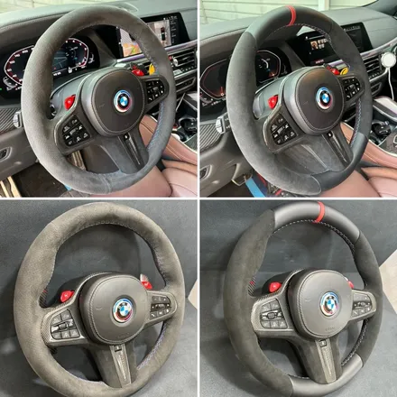 더핸들 bmw x6 핸들 알칸타라+가죽 작업 / 남양주 별내면