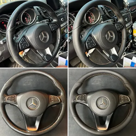 더핸들 벤츠 gls 350d x166 핸들가죽교체 복원작업 / 남양주 별내면
