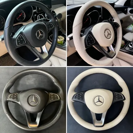 더핸들 벤츠 glc 350e x253 베이지핸들 가죽교체 작업 / 남양주 별내면
