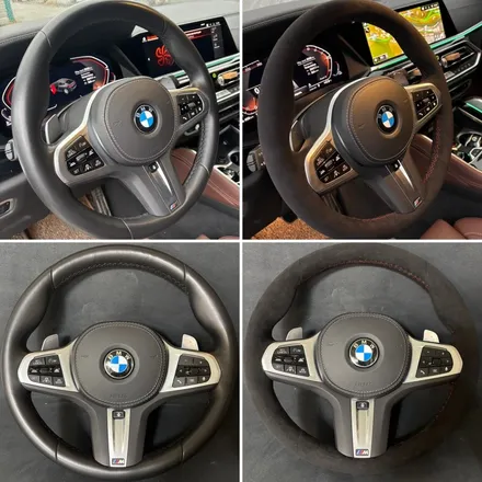 더핸들 bmw x6 40d g06 핸들 알칸타라 작업 / 남양주 별내면