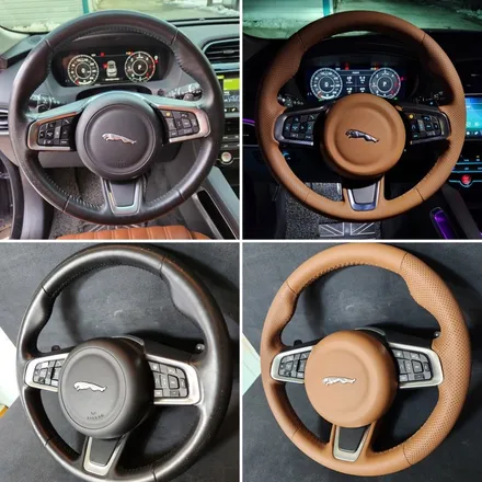 더핸들 재규어 f-pace 핸들컬러변경 가죽교체 작업 / 남양주 별내면