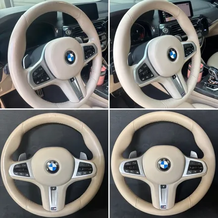더핸들 bmw x4 g02 베이지핸들 가죽교체 복원작업 / 남양주 별내면