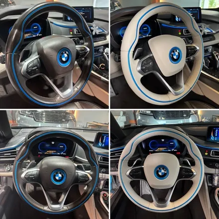 더핸들 bmw i8 핸들컬러변경 가죽교체 작업 / 남양주 별내면