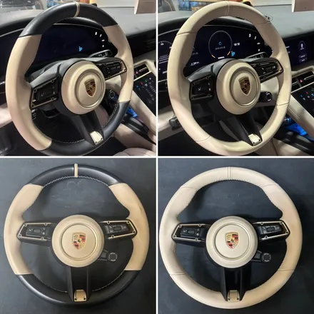 [Porsche Taycan] 포르쉐 타이칸 핸들 가죽 교체 복원 - THE HANDLE / 남양주 별내면
