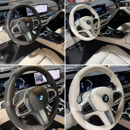 더핸들 BMW X7 40i xDrive G07 M 스포츠 핸들 컬러변경 / 베이지 가죽 전체 교체 작업 / 남양주 별내면