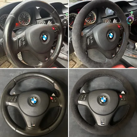 [더핸들]BMW M3 E92 핸들가죽교체 알칸타라 + M 삼색 스티치 작업 / 남양주 별내면