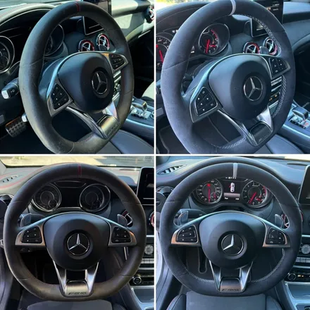 [더핸들]벤츠 CLA45 AMG 4MATIC C117 핸들가죽교체 알칸타라 작업 / 남양주 별내면