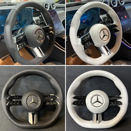 [더핸들]벤츠 GLC300 4MATIC X254 핸들 컬러변경 네바그레이 가죽교체 작업! / 남양주 별내면