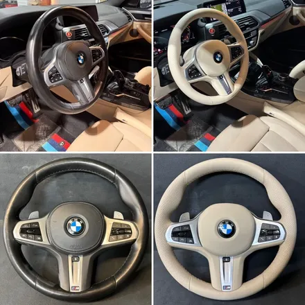 [더핸들]BMW X4 M40i xDrive G02 핸들 컬러변경 가죽교체 작업 / 남양주 별내면