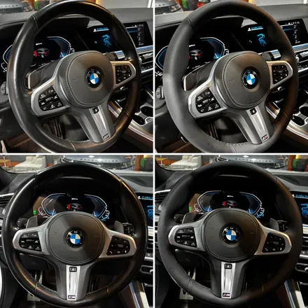BMW X5 (G05) xDrive45e M 스포츠 핸들가죽복원 | 순정 그대로의 감성을 되살린 가죽교체 작업 - 더핸들 / 남양주 별내면