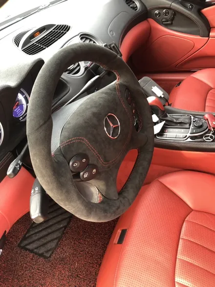 더핸들 벤츠 sl55amg R230 핸들샤무드@작업 / 남양주 별내면