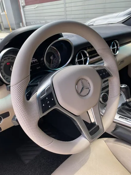 더핸들 벤츠 slk r172 핸들가죽교체 베이지핸들 작업 / 남양주 별내면