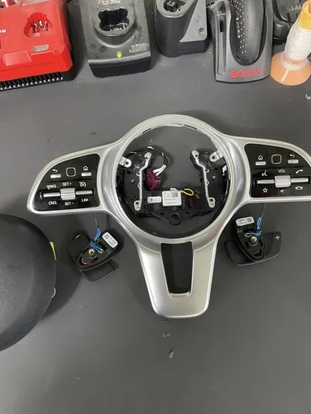 더핸들 벤츠 a클래스 a200d w177 핸들베이지 가죽교체작업 / 남양주 별내면