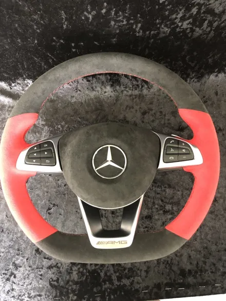 더핸들 벤츠 sl55amg R230 핸들샤무드@작업 / 남양주 별내면