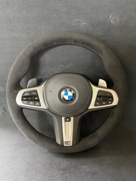 BMW X6 M60i G06 순정 가죽 핸들 → 알칸타라 핸들 리메이크 (by 더핸들) / 남양주 별내면