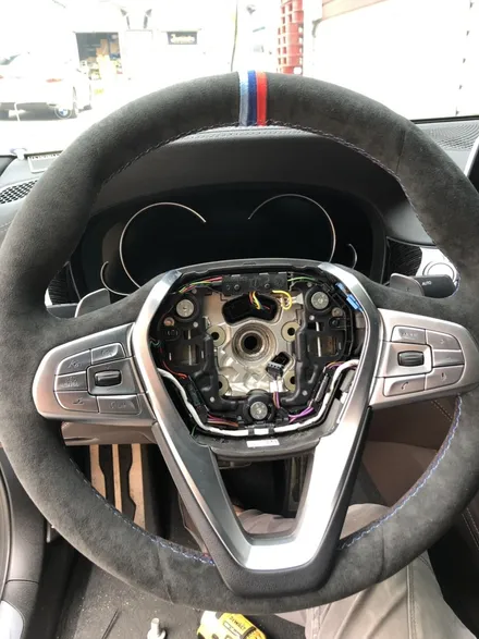 더핸들 bmw 730d g11 핸들샤무드@ 작업 / 남양주 별내면