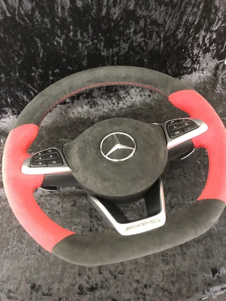 더핸들 벤츠 sl55amg R230 핸들샤무드@작업 / 남양주 별내면