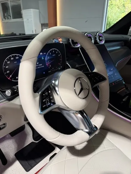 [더핸들]벤츠 GLC300 4MATIC 쿠페 X254 핸들컬러변경 가죽교체 – 베이지 핸들 작업 / 남양주 별내면