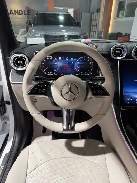 [더핸들]벤츠 GLC300 4MATIC 쿠페 X254 핸들컬러변경 가죽교체 – 베이지 핸들 작업 / 남양주 별내면