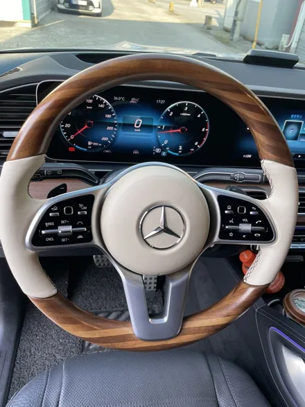 더핸들 벤츠 gls400d x167 베이지핸들 가죽교체 / 남양주 별내면
