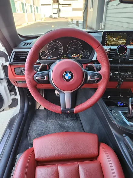 더핸들 bmw 428i 컨버터블 f32 핸들가죽교체 컬러변경 작업 / 남양주 별내면