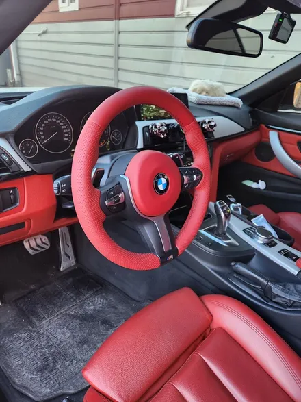 더핸들 bmw 428i 컨버터블 f32 핸들가죽교체 컬러변경 작업 / 남양주 별내면