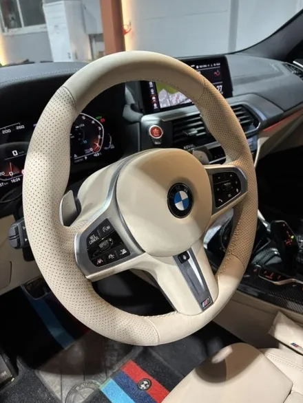 [더핸들]BMW X4 M40i xDrive G02 핸들 컬러변경 가죽교체 작업 / 남양주 별내면