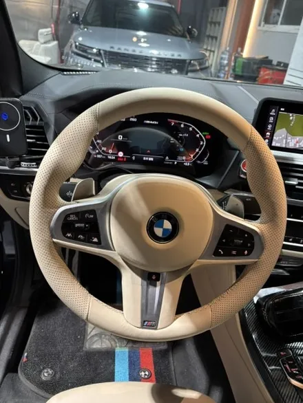 [더핸들]BMW X4 M40i xDrive G02 핸들 컬러변경 가죽교체 작업 / 남양주 별내면
