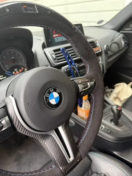[더핸들]BMW M2 F87 퍼포먼스 핸들 알칸타라 교체 & 복원 작업!! 손상된 순정 알칸타라를 새 알칸타라로 깔끔하게 복원 / 남양주 별내면
