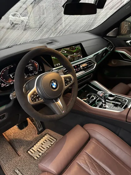 더핸들 bmw x6 40d g06 핸들 알칸타라 작업 / 남양주 별내면