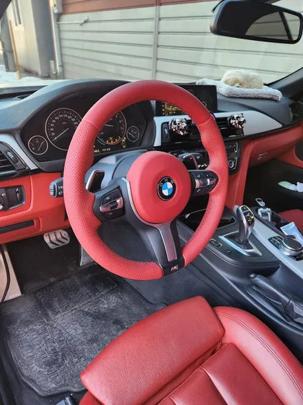 더핸들 bmw 428i 컨버터블 f32 핸들가죽교체 컬러변경 작업 / 남양주 별내면