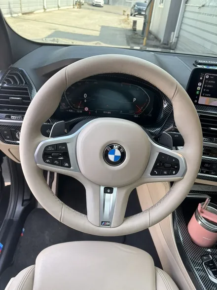 더핸들 bmw x4 g02 베이지핸들 가죽교체 복원작업 / 남양주 별내면