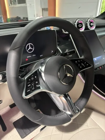 [더핸들]벤츠 GLC300 4MATIC 쿠페 X254 핸들컬러변경 가죽교체 – 베이지 핸들 작업 / 남양주 별내면