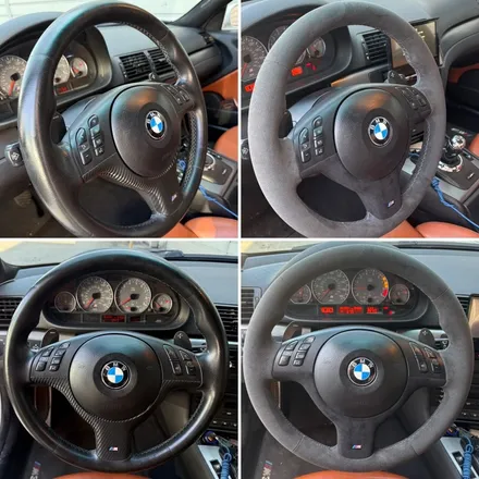 [더핸들] BMW M3 E46 핸들가죽교체 샤무드@ 작업 – 다크그레이 감성 업그레이드! / 남양주 별내면