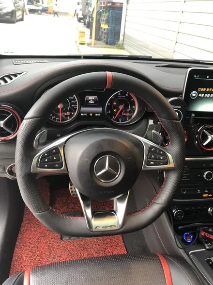 벤츠핸들 복원!! 벤츠 cla 45amg 핸들가죽교체 복원작업입니다. / 남양주 별내면