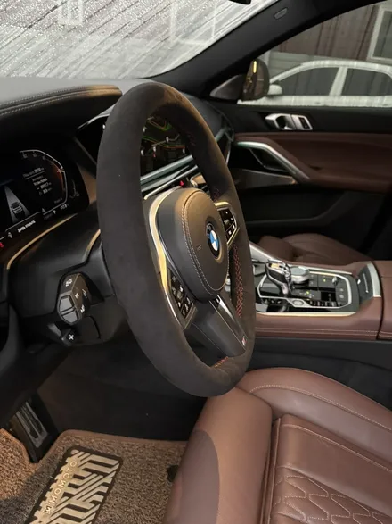 더핸들 bmw x6 40d g06 핸들 알칸타라 작업 / 남양주 별내면