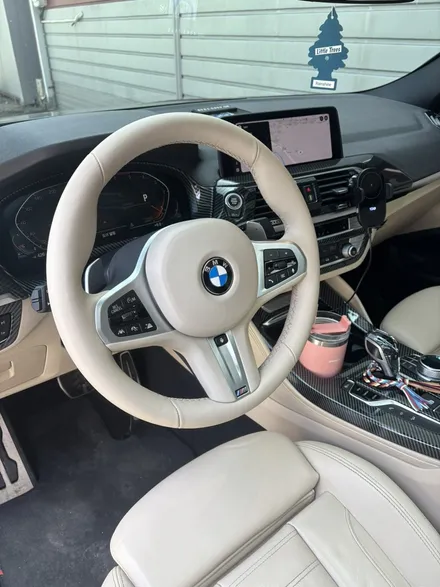 더핸들 bmw x4 g02 베이지핸들 가죽교체 복원작업 / 남양주 별내면