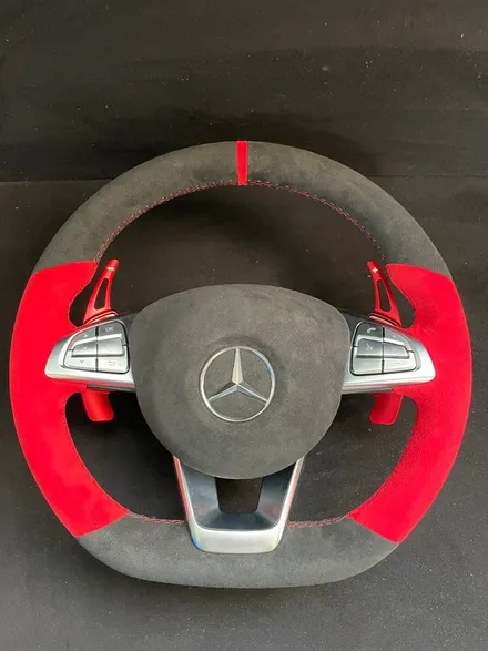더핸들 벤츠 slc 43amg 핸들 알칸타라 작업 / 남양주 별내면