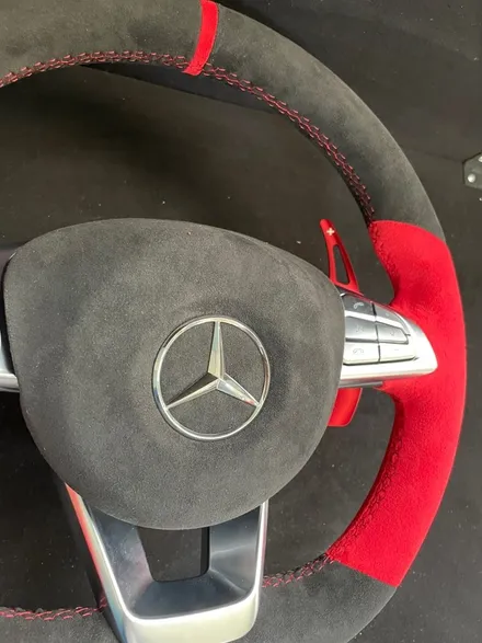 더핸들 벤츠 slc 43amg 핸들 알칸타라 작업 / 남양주 별내면