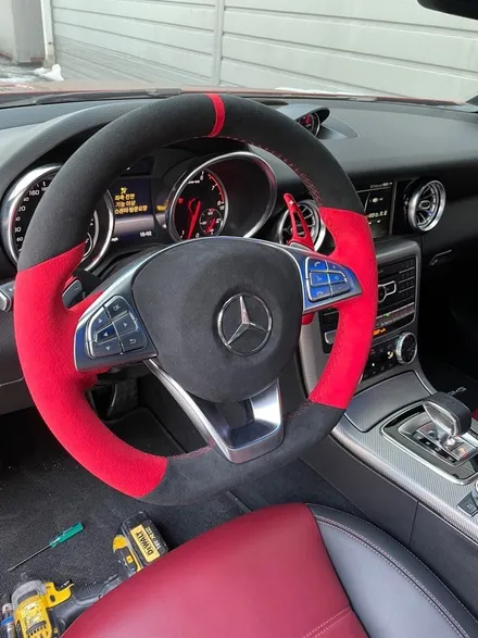 더핸들 벤츠 slc 43amg 핸들 알칸타라 작업 / 남양주 별내면