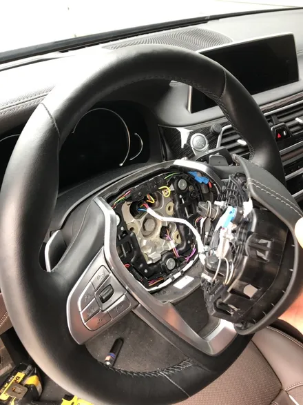 더핸들 bmw 730d g11 핸들샤무드@ 작업 / 남양주 별내면