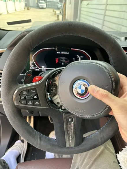 더핸들 bmw x6 핸들 알칸타라+가죽 작업 / 남양주 별내면