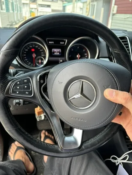 더핸들 벤츠 gls 350d x166 핸들가죽교체 복원작업 / 남양주 별내면