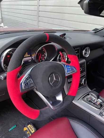 더핸들 벤츠 slc 43amg 핸들 알칸타라 작업 / 남양주 별내면